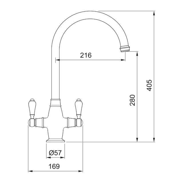 FRANKE 115.0712.037 Gloriana Classic Twin Lever