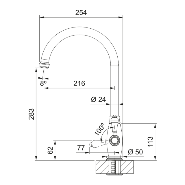 FRANKE 115.0712.040 Gloriana Classic Single Lever