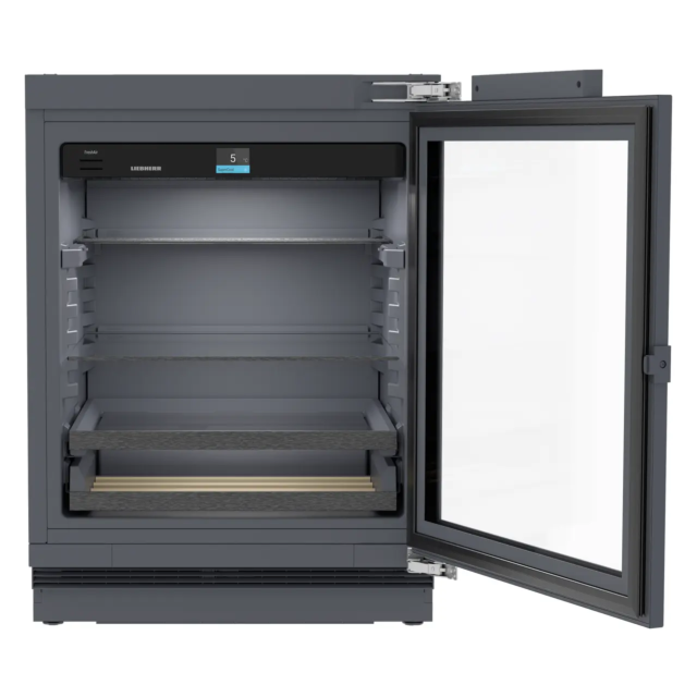 Liebherr UORPR366I Panel Ready Glass Door, 4 Shelves, SoftSystem, Steel Interior