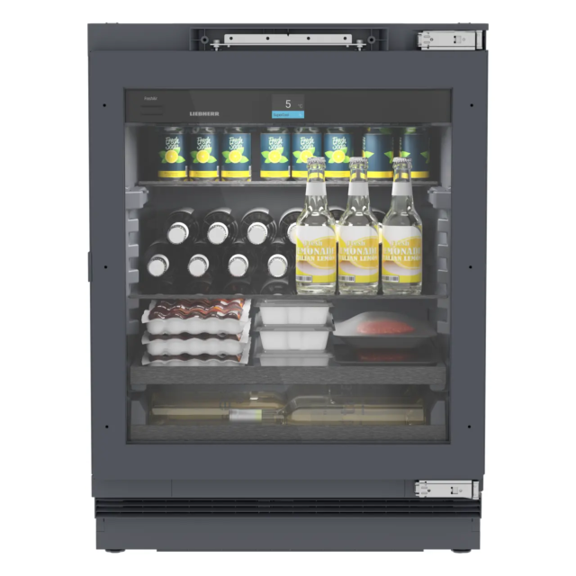 Liebherr UORPR366I Panel Ready Glass Door, 4 Shelves, SoftSystem, Steel Interior