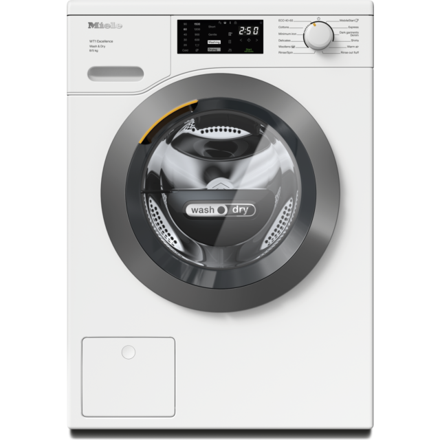 Miele WTD165 WPM 8kg wash/5kg dry, DirectSensor white, 1500rpm spin, Energy Rating Drying (D), Washi