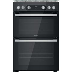 Hotpoint HDM67G0C2CB/UK Double Gas Cooker - Black