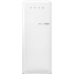 Smeg FAB28LWH5UK 60cm 50s Style Left Hand Hinge Fridge with Icebox, White