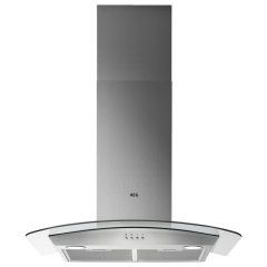 AEG DTX3840M 80cm Stainless Steel Curved Glass Chimney Hood