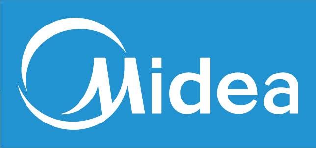 Midea logo.